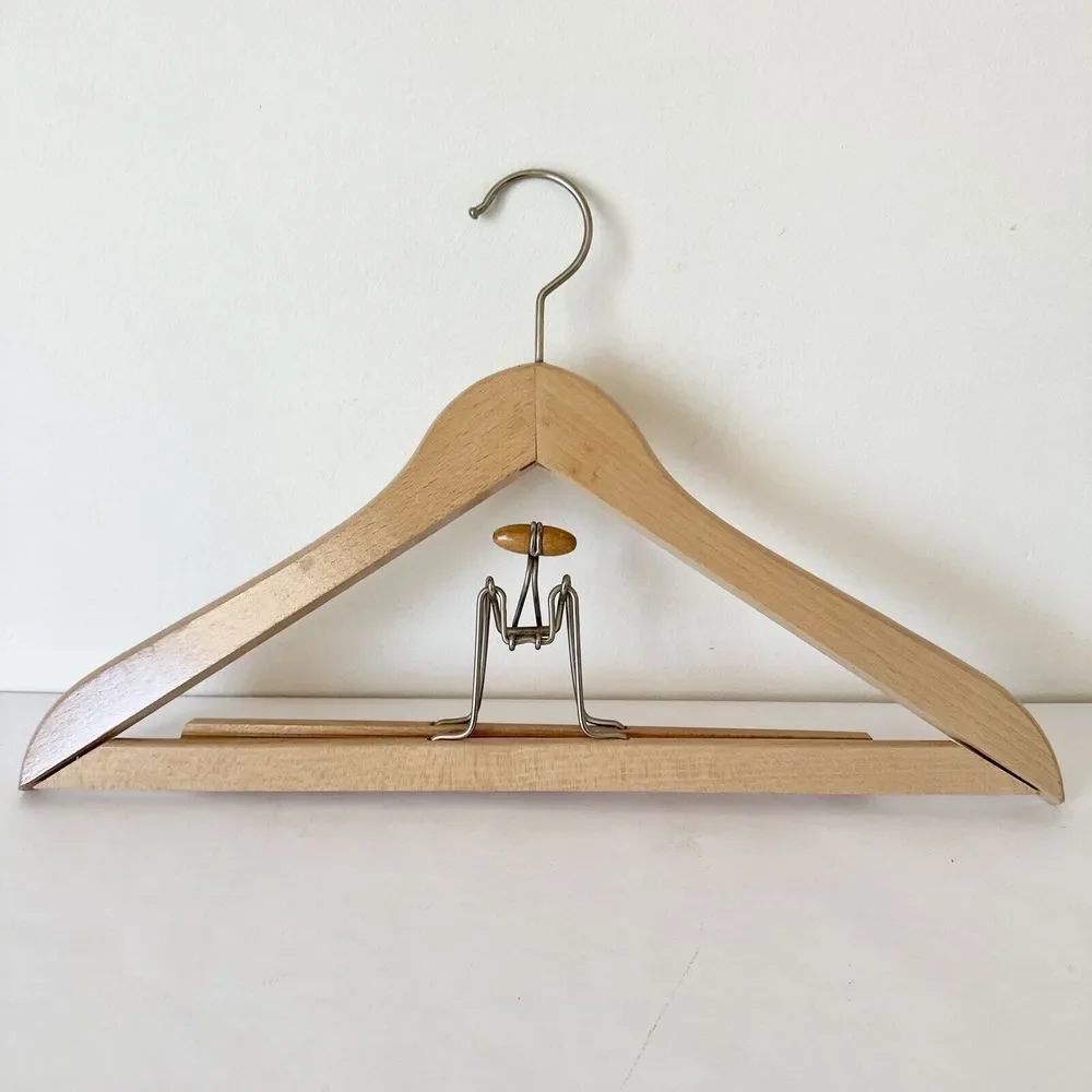 Lot of 2 Heavy Duty Wooden Suit Hangers 18